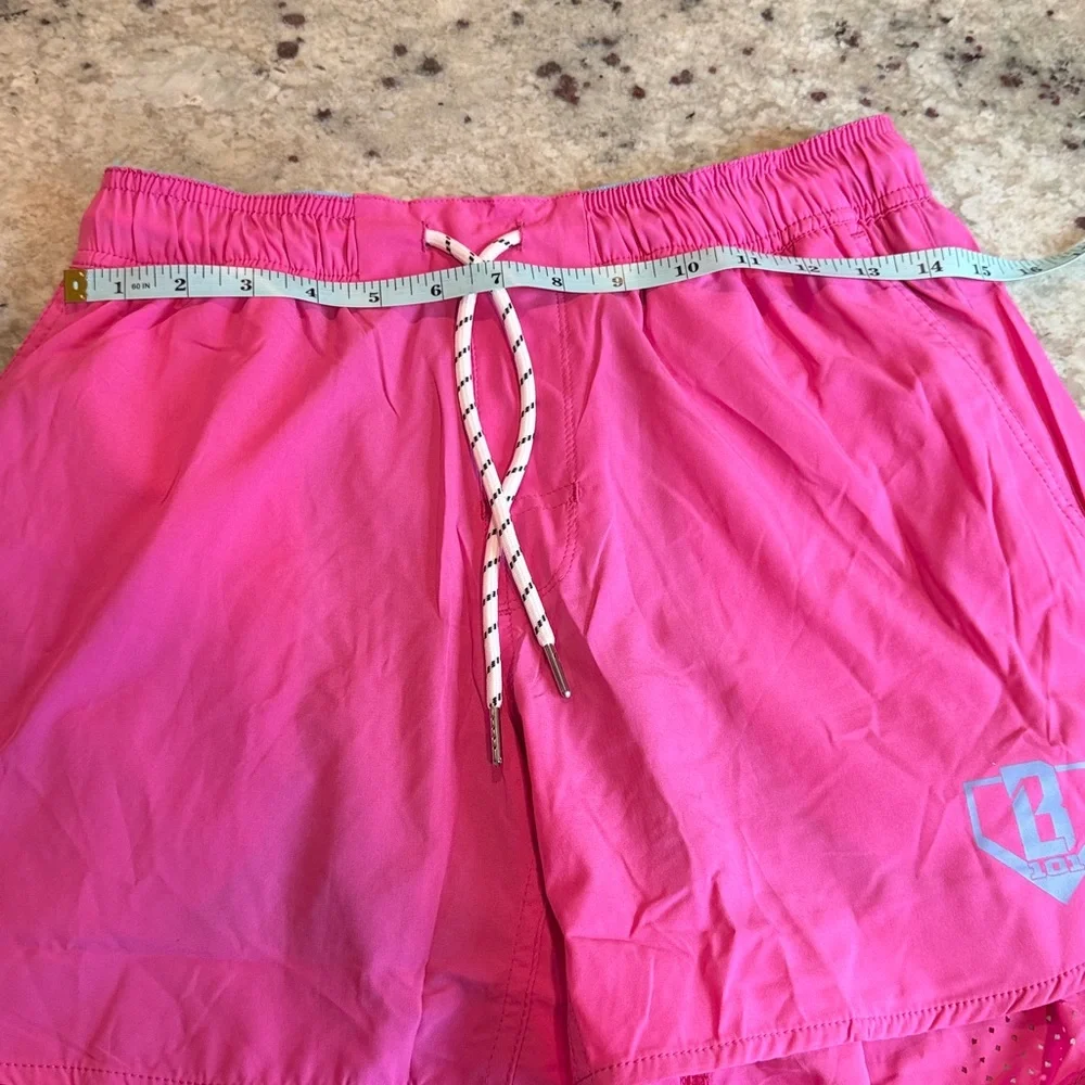 Men's Pink Athletic Shorts with Drawstring